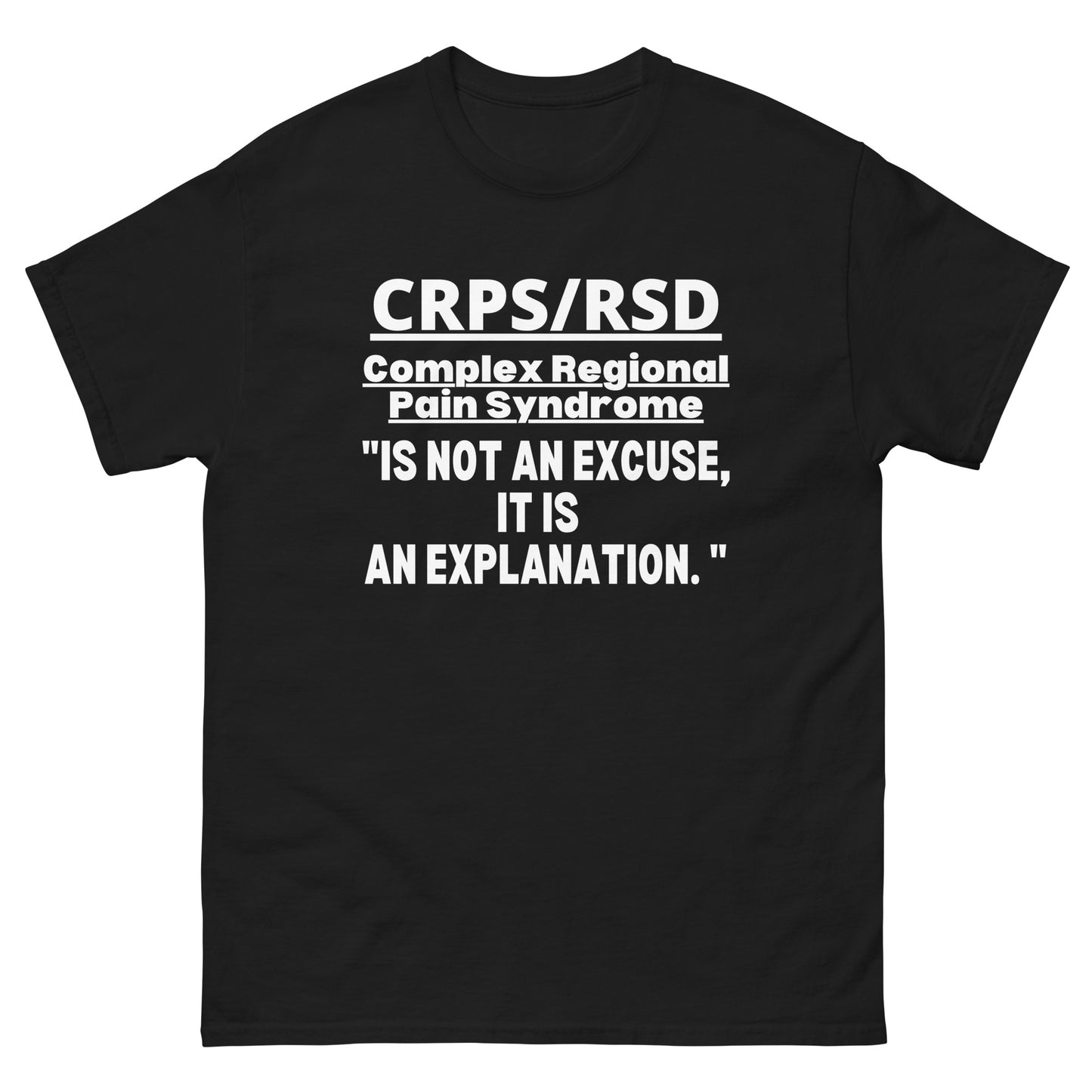 CRPS Complex regional pain syndrome Awareness, RSD Awareness, Crps warrior, RSD Support, crps quote, Rsd survivor, Crps/Rsd Gift Short-Sleeve Unisex T-Shirt